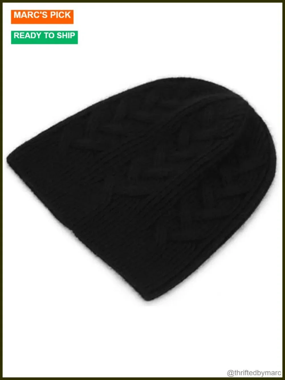 Cashmere Blend Beanie Hat Soft Lightweight Warm Winter Knit Unisex